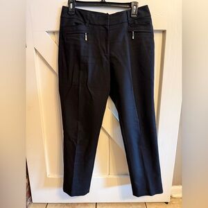 White House Black Market Women's Dress Pants with Front Zipper Details- 8R Ankle